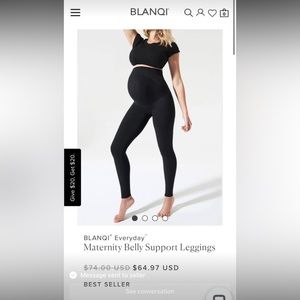 Two pair of Blanqi maternity leggings